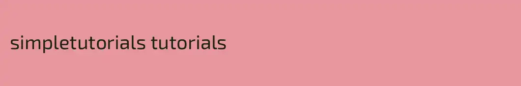 simpletutorials tutorials